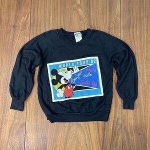 Mickey Mouse World Tour 92 Sweatshirt Sz M 5-6 Mickeys Stuff For Kids JogTogs